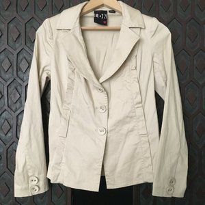 Vintage Y2K Forever 21 Stretchy Off White Cotton Blazer